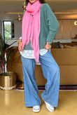 Made in Italy Conrad Body Skim Knit Jumper Sage Marl 